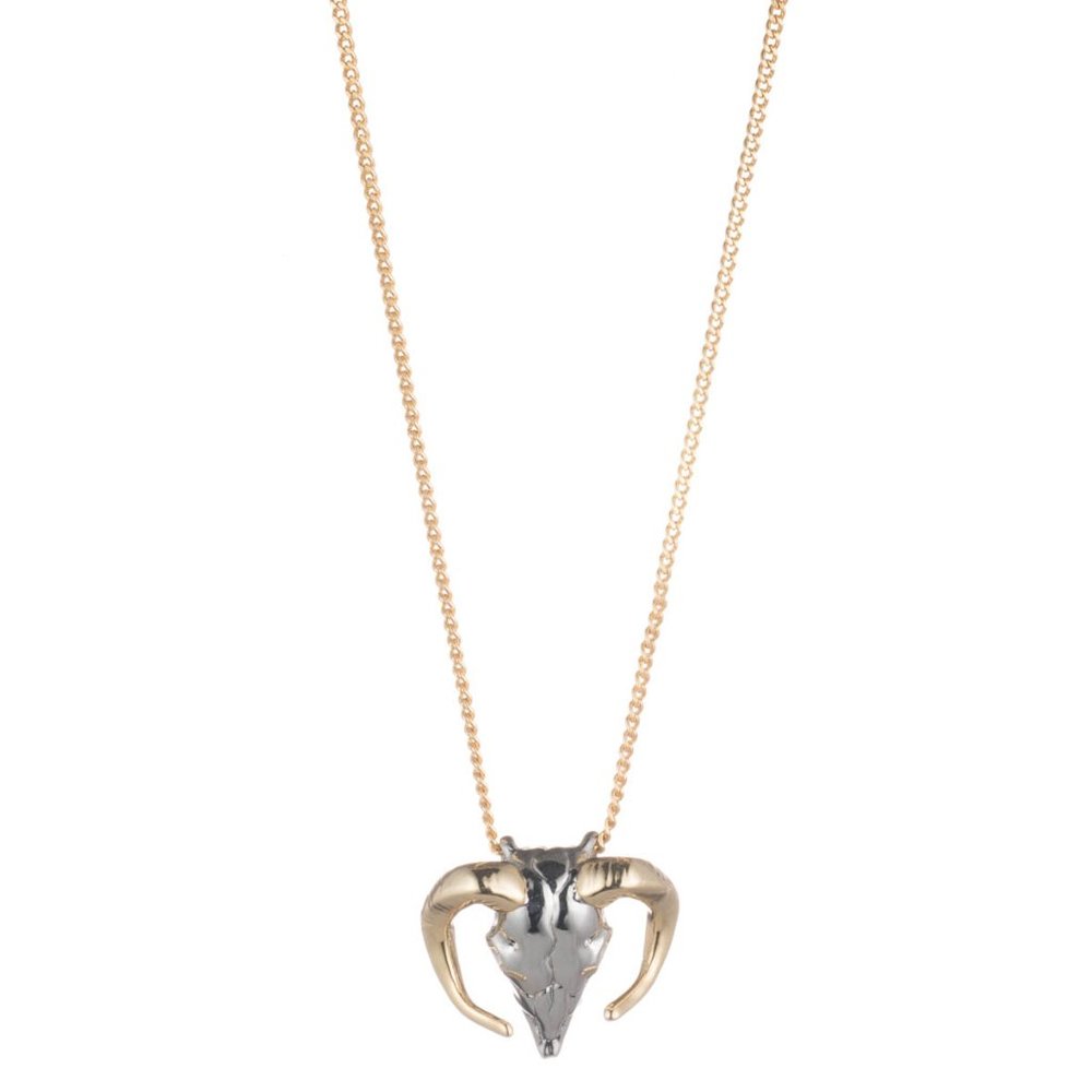 Horned Ram's Head Necklace